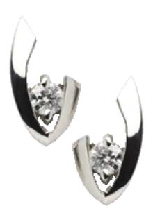 crystallink jewellery 18ct white gold diamond earrings