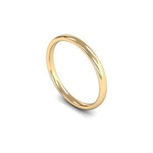 Womens 18ct Yellow Gold Slight Court Wedding Ring