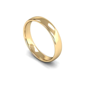 Mens 18ct Yellow Gold Slight Court Wedding Ring