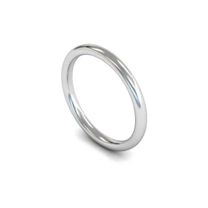 Womens Palladium Slight Court Wedding Ring