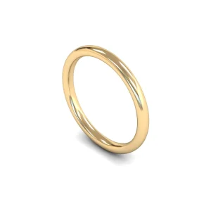 Womens 9ct Yellow Gold Single Court Wedding Ring