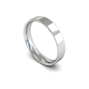 Mens Platinum Flat Court Wedding Ring