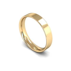 Mens 18ct Yellow Gold Flat Court Wedding Ring