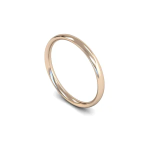 Womens 18ct Rose Gold Traditional Court Wedding Ring