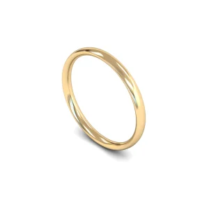 Womens 18ct Yellow Gold Traditional Court Wedding Ring