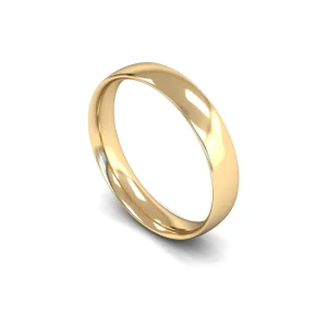 Mens 18ct Yellow Gold Traditional Court Wedding Ring