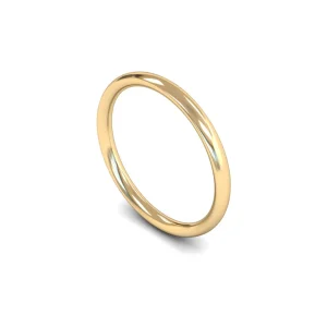 Womens 9ct Yellow Gold Traditional Court Wedding Ring