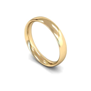 Mens 9ct Yellow Gold Traditional Court Wedding Ring