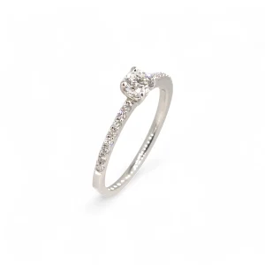 platinum delicate diamond set solitaire