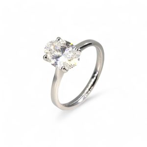 1.00ct Lab Stone Platinum Ring
