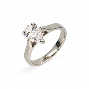 1.01ct Lab Stone Platinum Ring
