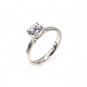 0.73ct Lab Stone Platinum Ring