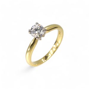 0.41ct Lab Stone Yellow Gold Ring