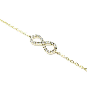 18ct yellow gold infinity bracelet