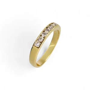 0.28ct 18ct yellow gold channel set diamond band