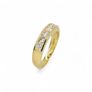0.72ct 18ct yellow gold channel set diamond band
