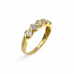 18ct yellow gold 0.82ct swirl design