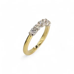 18ct yellow gold 5 stone ring