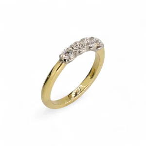 18ct yellow gold 4 stone ring