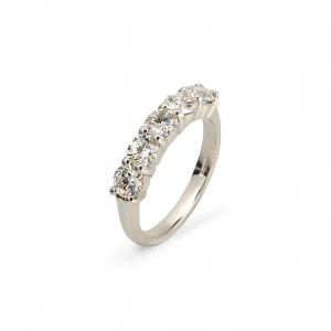 Platinum 1.51ct five stone diamond ring