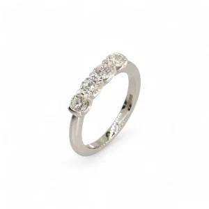 Platinum 1.02ct four stone diamond ring