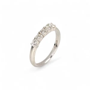 Platinum 0.52ct five stone diamond ring