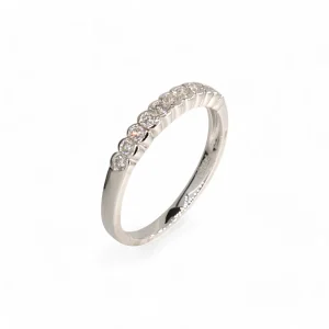 platinum rim set diamond band