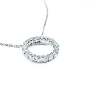 platinum diamond 1ct circle of life pendant