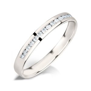 0.21ct Diamond 18ct White Gold Wedding Band