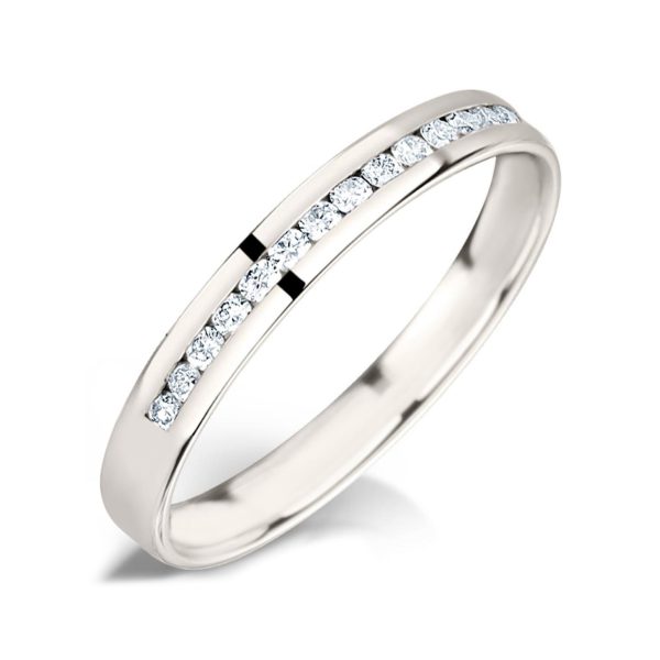 0.21ct Diamond 18ct White Gold Wedding Band