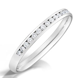 0.22 ct Diamond 18ct White Gold Wedding Band