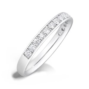 0.41ct Diamond 18ct White Gold Wedding Ring