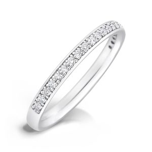 0.19ct Diamond 18ct White Gold Wedding Ring