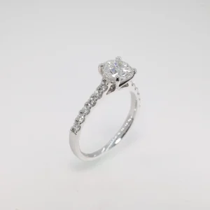 Platinum lab Diamond Solitaire with shoulders