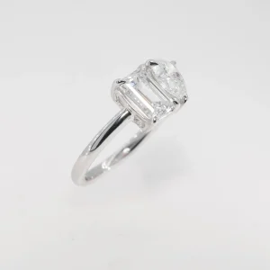 Platinum Lab Grown Diamond Two Stone