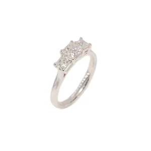Diamond princess cut three stone
