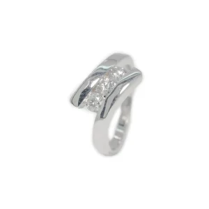 18ct white gold diamond three stone