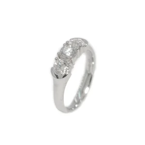Platinum diamond three stone 1.27 carats