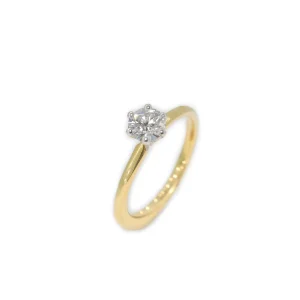 18ct Yellow Gold 0.51ct Six Claw Ring