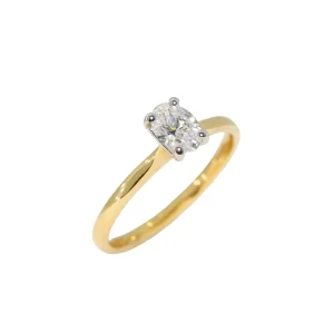 18ct Yellow Gold 0.50ct Oval Diamond Ring