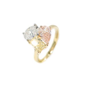 multicolour diamond ring