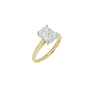 18ct Yellow Gold Elongated Cushion Solitaire