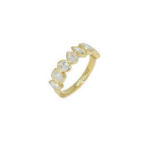 18ct Yellow Gold Multi-Shape Diamond Band